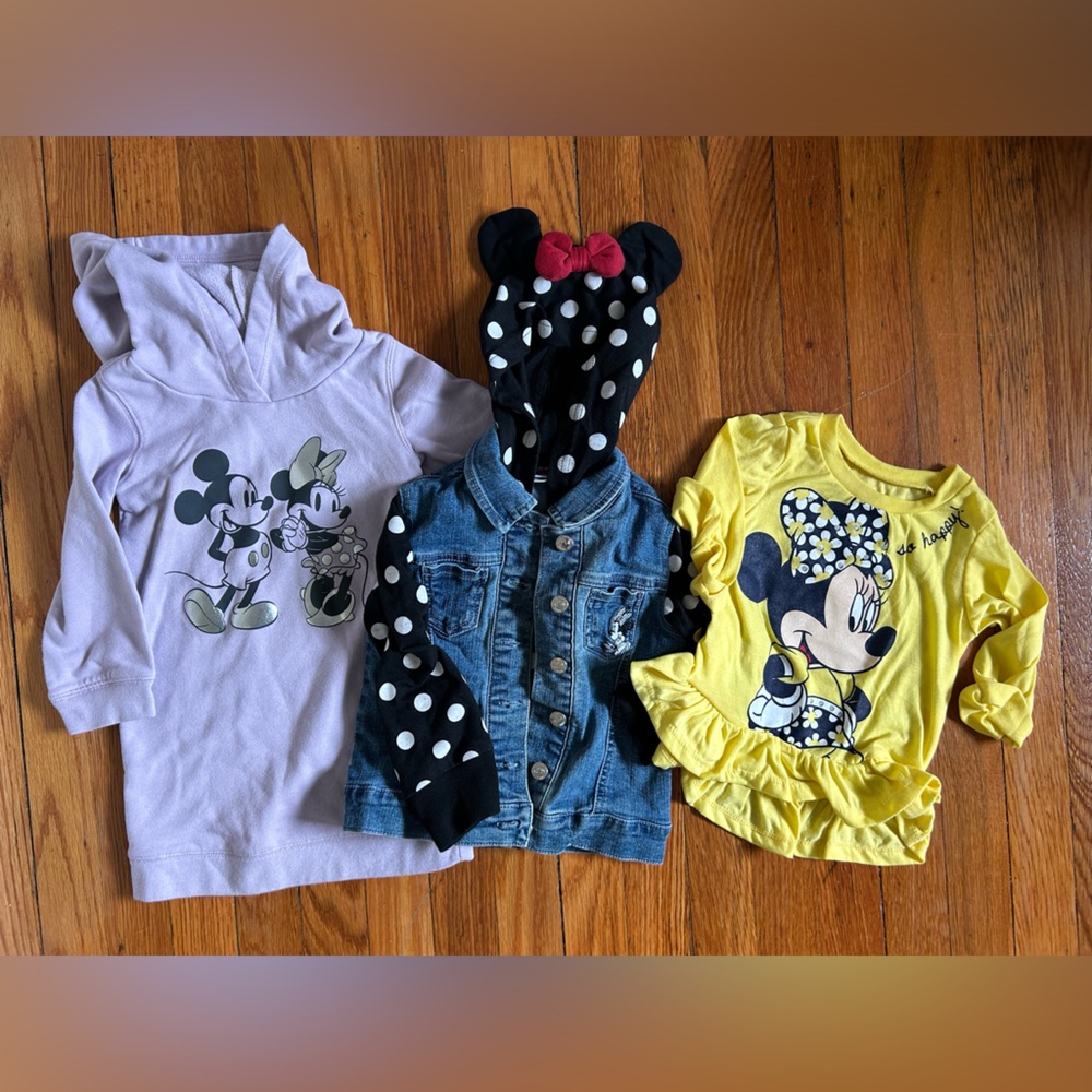 Bundle of Toddler Girls Minnie Tops
